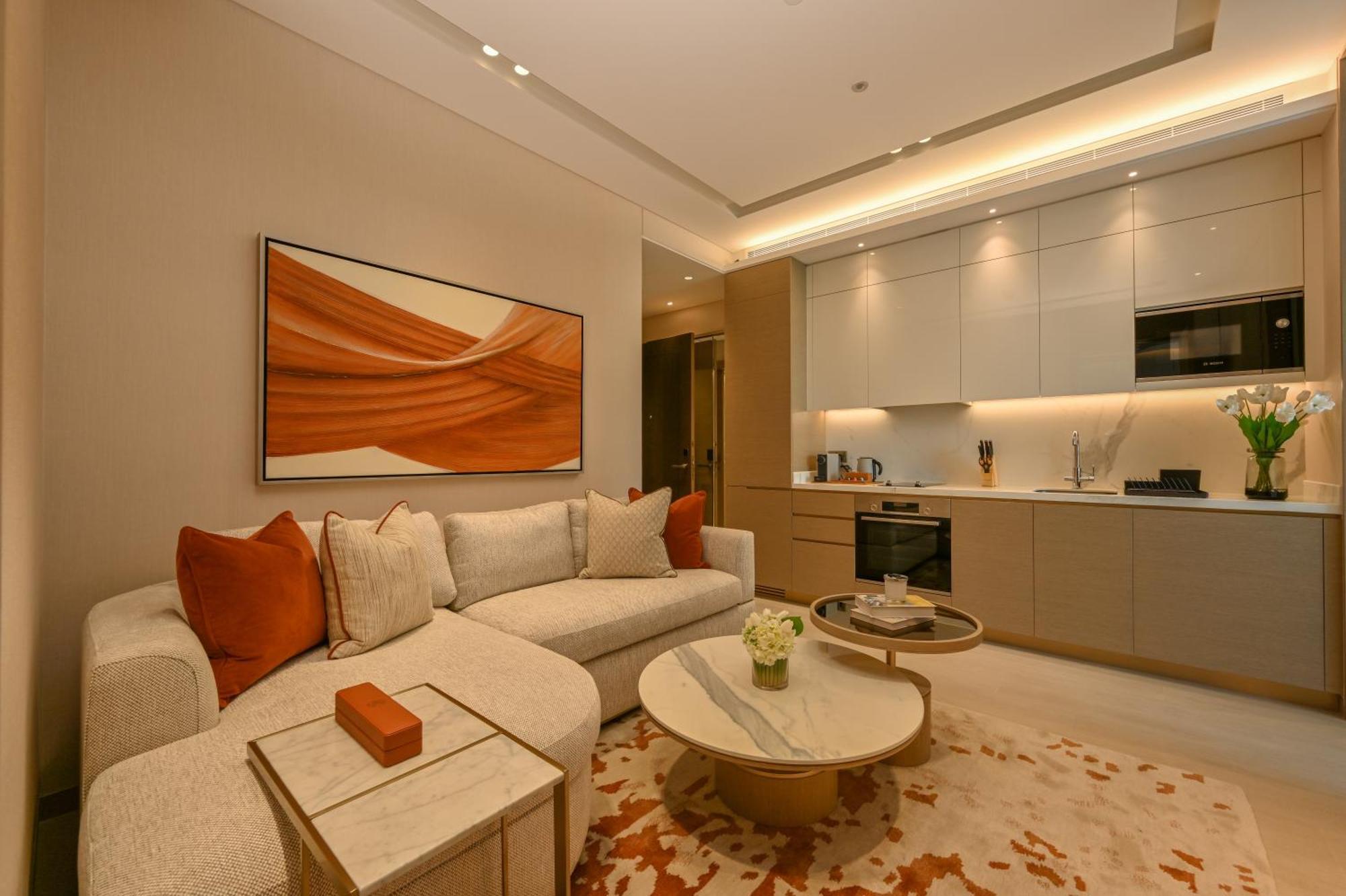 Onyx Rotana Hotel มานามา ภายนอก รูปภาพ A living room in a 1-bedroom apartment